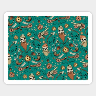 green lumberjack pattern Sticker